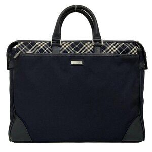 Burberry Black Label - Dark Navy Nylon Leather Business Bag